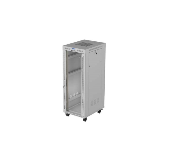 Lanberg Rack cabinet 19" free-standing 32U/600x800 (flat pack) with glass door LCD V2 | FF01-6832-12SL | Grey