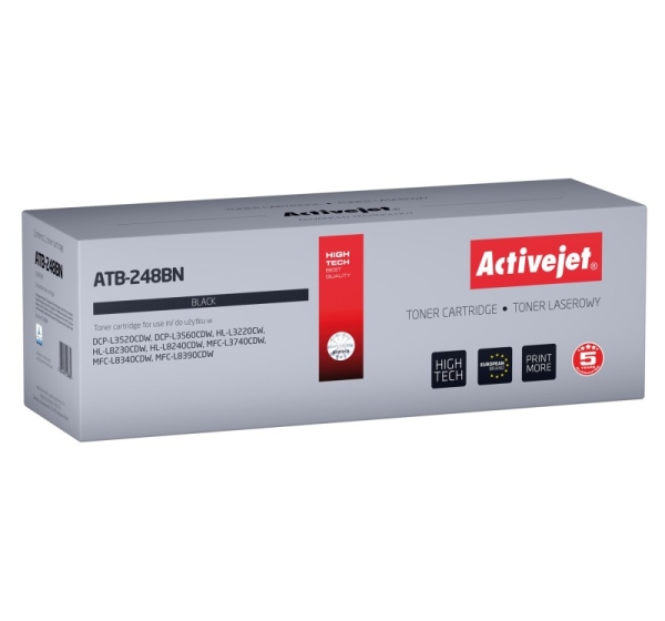 Activejet ATB-248BN toner for Brother printers (replacement Brother TN248BK; Supreme; 1000 pages; black)