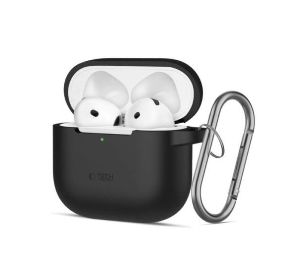 Tech-Protect Apple  AIRPODS 4 SILICONE HOOK Case Black