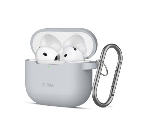 Tech-Protect Apple  AIRPODS 4 CRAYON SILICONE HOOK CASE Grey