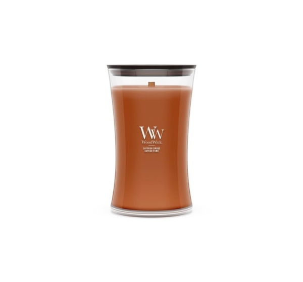 WoodWick Saffron Smoke wax candle Cylinder Brown 1 pc(s)