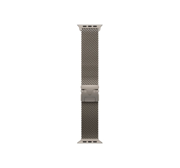 APPLE 49mm Natural Titanium Milanese Loop - Small | Apple