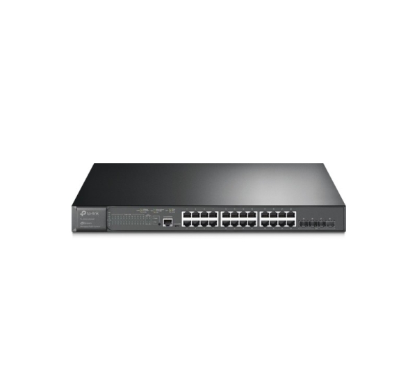 TP-Link JetStream 24-Port Gigabit and 4-Port 10GE SFP+ L2+ Managed Switch with 24-Port PoE+