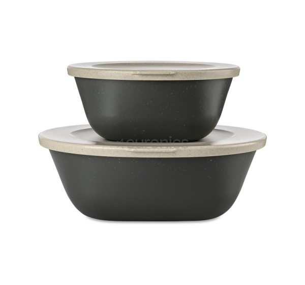 Koziol Connect Box Kopenhagen Organic Nature, tumši pelēka, 2 gab. - Trauki