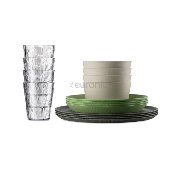 Koziol Connect Organic Nature, 16 pcs - Tableware set for 4 people