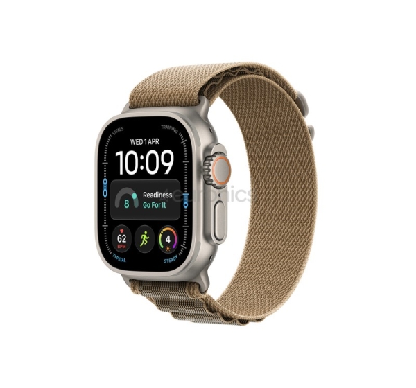 Apple Watch Ultra 4, 49 мм, Alpine Loop, M, натуральный титан / светло-коричневый - Смарт-часы