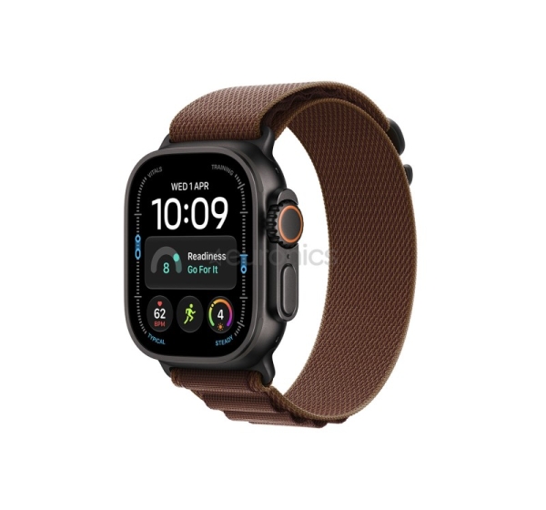Apple Watch Ultra 4, 49 мм, Alpine Loop, M, черный титан / коричневый - Смарт-часы