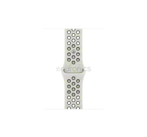 Apple Nike Sport Band, 42 mm, M/L, balta / pelēka - Siksniņa pulkstenim