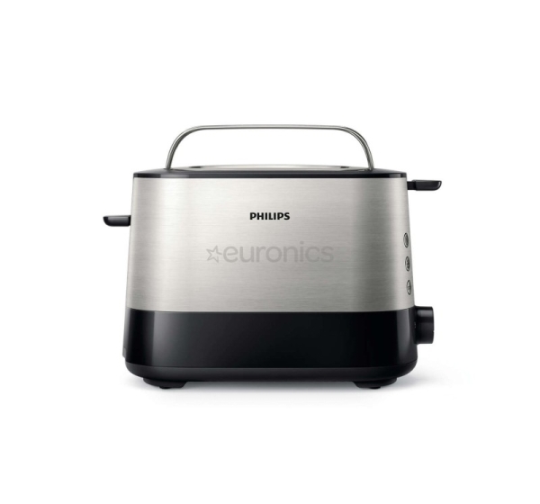 Philips Viva Collection, 1000 W, melna/nerūsējošā tērauda - Tosteris