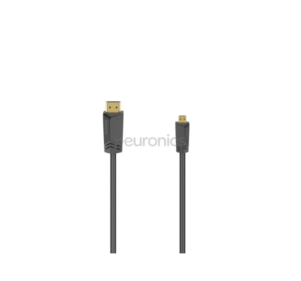 Hama High Speed ​​HDMI 2.0b - HDMI micro, 1,5 m, dark gray - Cable