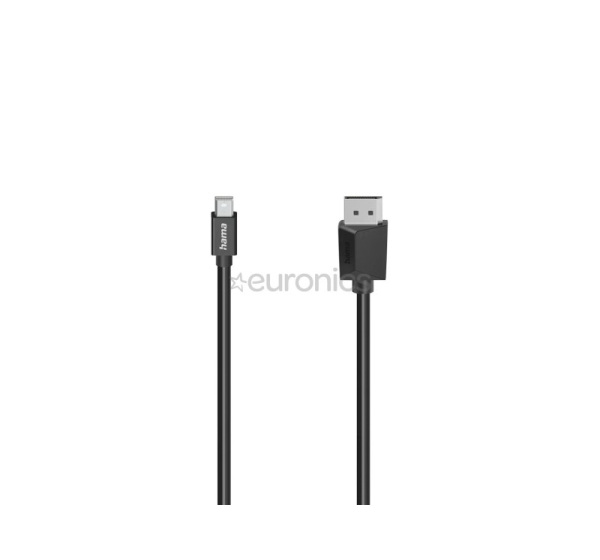 Hama Mini DP - DisplayPort, 1.5 m, melna - Vads