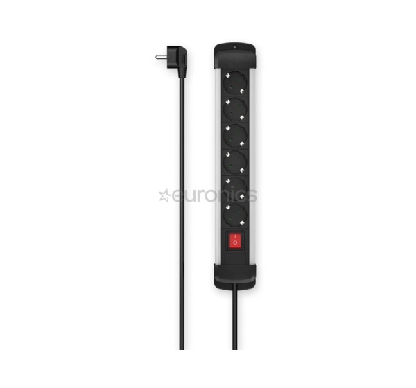 Hama Power Strip, 6 гнезд, 1,5 м, черный - Удлинитель
