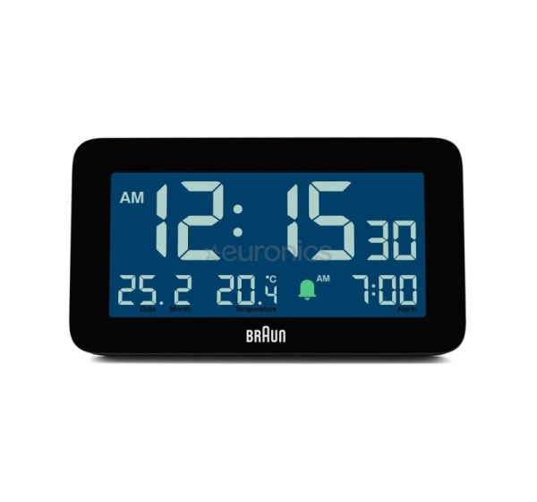Braun BC10, melna - Modinātājpulkstenis