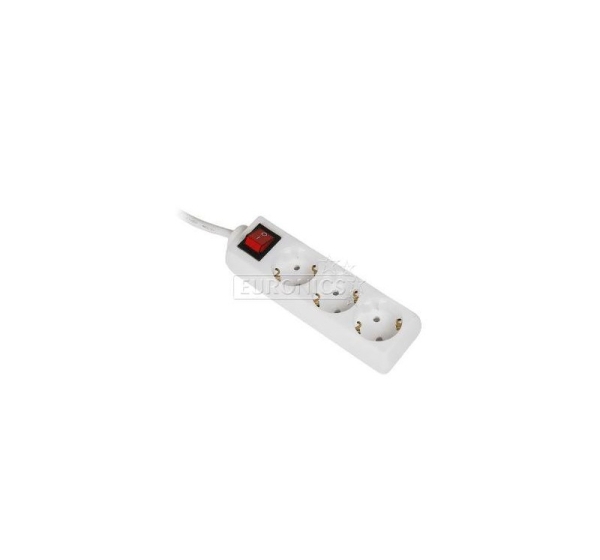 Hama, 3 m, 3 ligzdas, balta - Pagarinātājs