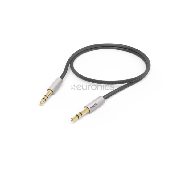 Hama AluLine, 3.5mm - 3.5mm, 0,5 m, silver/black - Cable