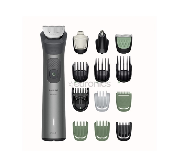 Philips All-in-One Trimmer 7000 Series, Wet & Dry, 15 в 1, серый - Мультитриммер