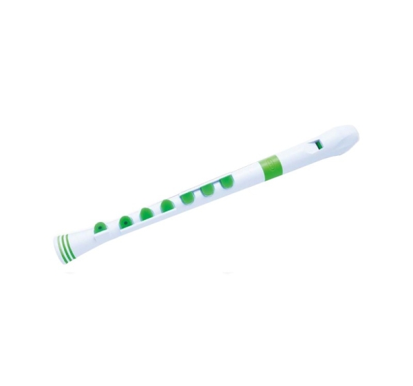 NUVO Recorder+ soprano recorder, white and green