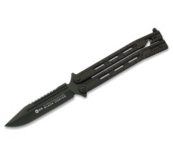 Nóż motylek K25 36214 Balisong Black