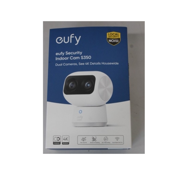 SALE OUT. Anker Eufy Security Indoor Cam S350, White Anker Eufy Security Indoor Camera S350 24 month(s)