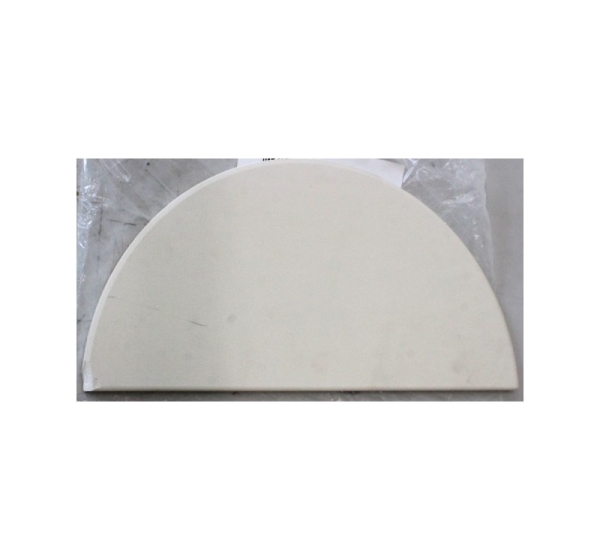 SALE OUT. TunaBone | Half moon pizza stone, 190 mm for Kamado 23/24inch | CHIPPED CORNER
