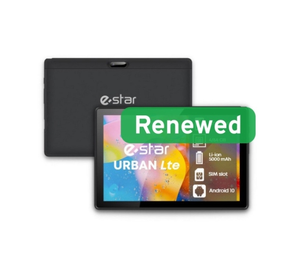 ESTAR Renewed Grade A 10.1 URBAN Tablet 4GB Black 64 GB