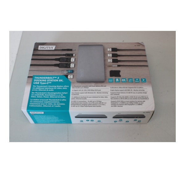 SALE OUT. Digitus Thunderbolt™ 3 Dockingstation 8K, USB Type-C™ Ethernet LAN