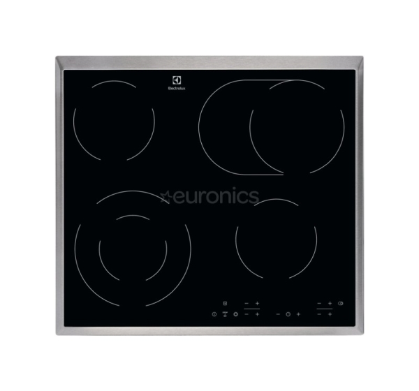 Electrolux, FishZone, width 57.6 cm, steel frame, black - Built-in Ceramic Hob