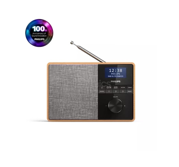 Philips TAR5505, DAB+, FM, Bluetooth, таймер, коричневый - Радио для кухни