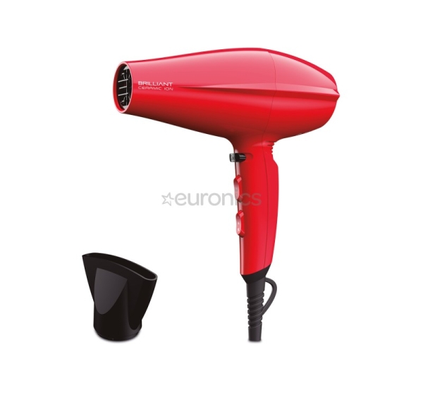 GA.MA Brilliant Ceramic Ion, 2200 W, sarkana/melna - Matu fēns