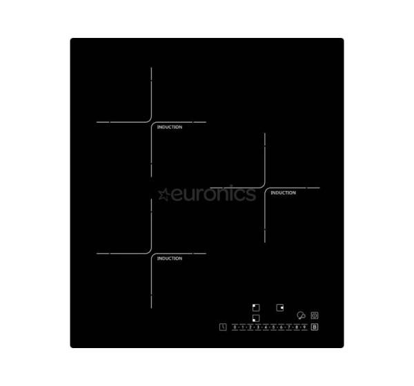 Schlosser, width 45 cm, frameless, black - Built-in Induction Hob