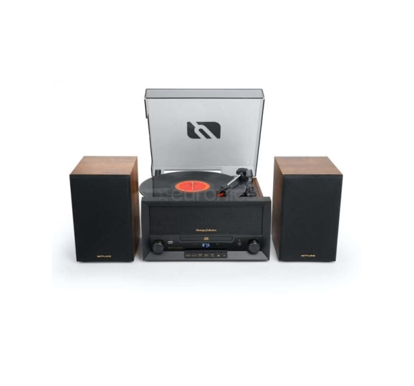 Muse MT-120 MB, CD, USB, Bluetooth, виниловый проигрыватель, черный/коричневый - Музыкальный центр