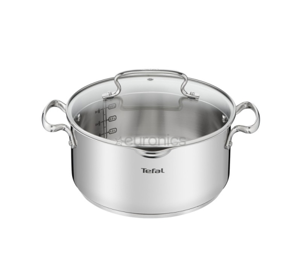 Tefal Duetto+, diametrs 24 cm, 5 L, pelēka - Katls ar vāku