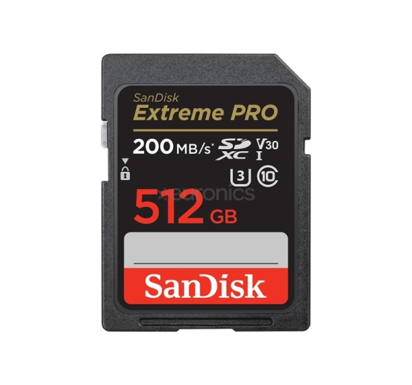 SanDisk Extreme Pro, UHS-I, SDXC, 512 ГБ, черный - Карта памяти