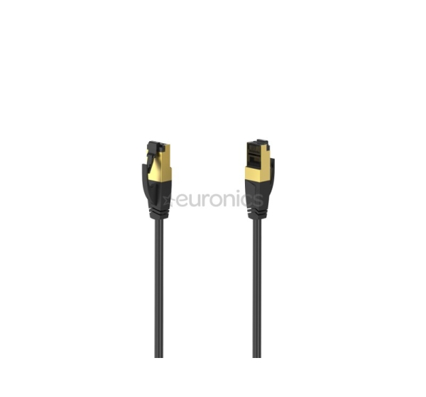 Hama Ethernet Cable, Cat 8, S/FTP Shielded, 0,5 m, black - Network cable