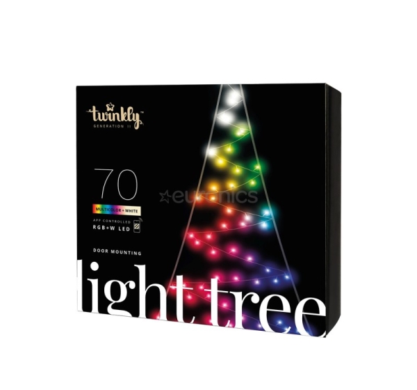 Twinkly Light Tree 2D, 100 светодиодов, IP44, 2 м, черный - Умная рождественская елка