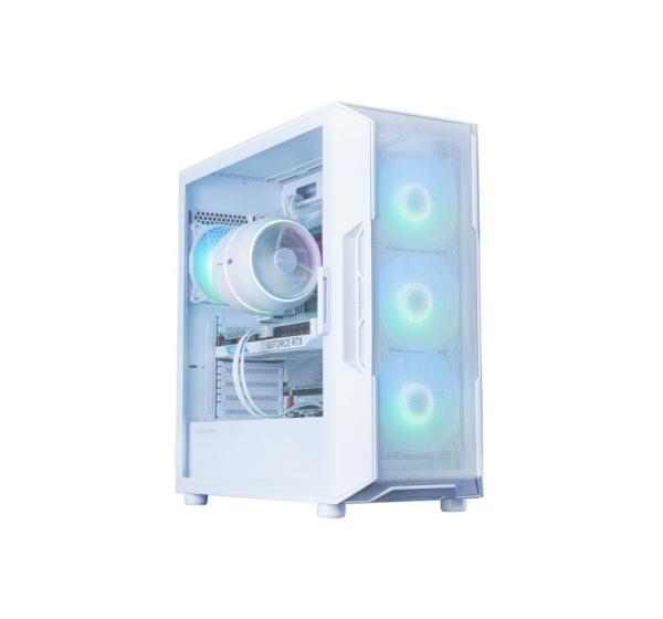 Zalman I3 NEO ARGB V2, ATX Mid Tower PC Case, 4 x 120mm ARGB Fans, White