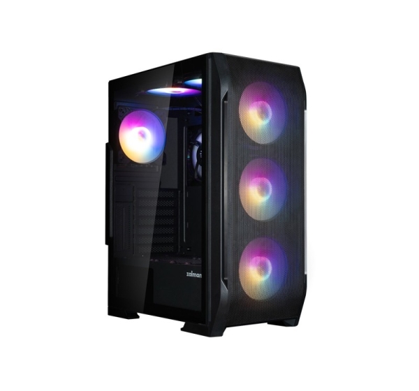Zalman N7 PLUS V2,  ATX Mid Tower PC Case, 6  x 120mm RGB Fans, 1 x 120mm Fan, Black