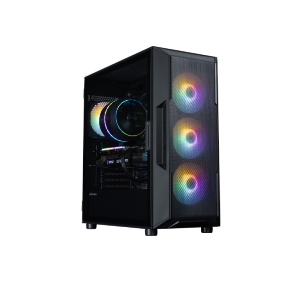 Zalman I3 NEO V2, ATX Mid Tower PC Case, 4 x 120mm RGB Fans, Black