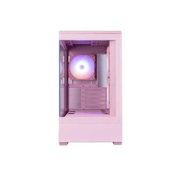 Zalman P30 V2, mATX Mini Tower PC Case, 3 x 120mm ARGB Fans, Pink