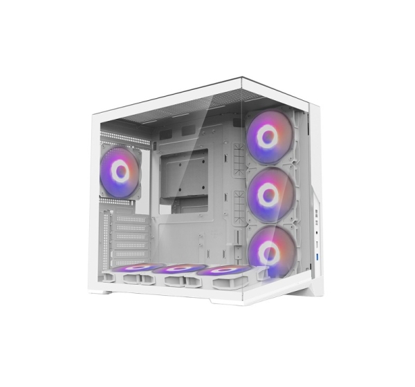 Zalman D40, ATX Mid Tower PC Case, 7 x 120mm ARGB Fans, White