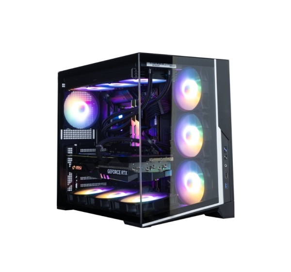 Zalman D40F, ATX Mid Tower PC Case, 7 x 120mm FRGB Fans, Black