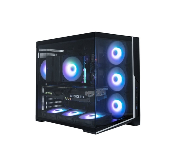 Zalman D40, ATX Mid Tower PC Case, 7 x 120mm ARGB Fans, Black