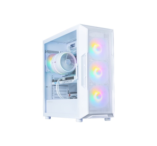 Zalman I3 NEO V2,  ATX Mid Tower PC Case, 4 x 120mm RGB Fans, White