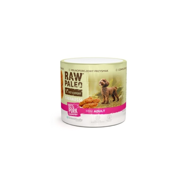 VETEXPERT Raw Paleo Cabanossi Pork Mini - dog treat - 100g