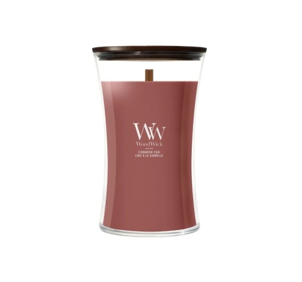 Scented Candle, Large WOODWICK Cinnamon Chai 609.5 g, 1 piece
