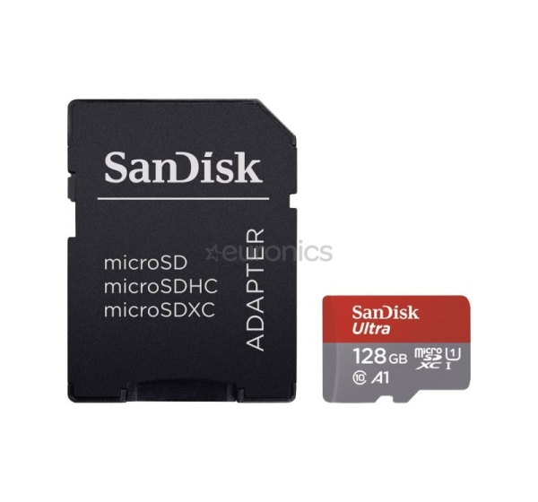 SanDisk Ultra microSD with SD Adapter, 128 GB - Atmiņas karte