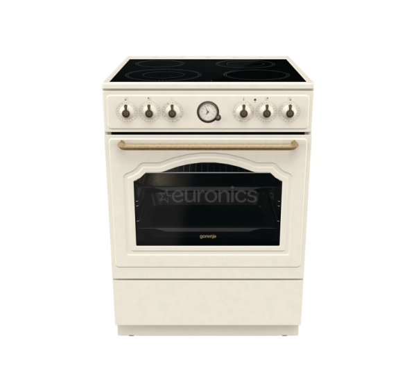 Gorenje, 11 funkcijas, 71 L, platums 60 cm, bēša - Elektriskā plīts ar keramikas virsmu