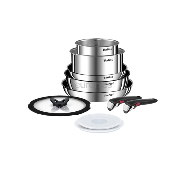 Tefal Ingenio Emotion, 10 предметов - Комплект кастрюль и сковородок + съемная ручка