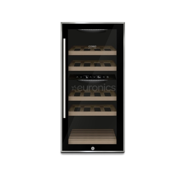 Caso WineComfort 24, 24 bottles, height 83 cm, black/inox - Wine Cooler