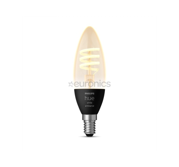 Philips Hue White Ambiance, E14, с нитью накаливания, белый - Умная лампа